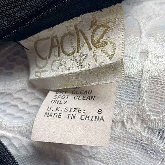 Cachè One Shoulder Sequined Evening Gown Formal Black Tie Full Length Small - Picture 11 of 13